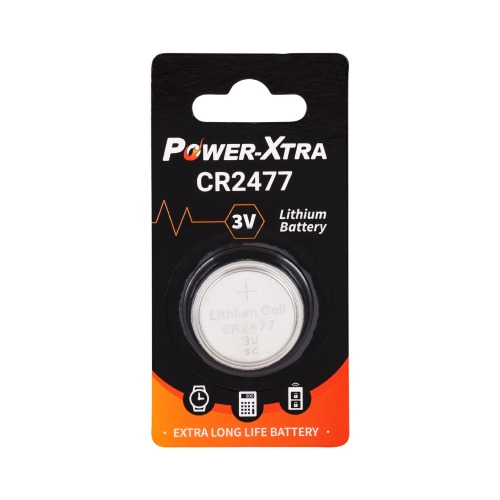 Power-Xtra CR2477 3V Lithium Battery - single BL - Power Xtra