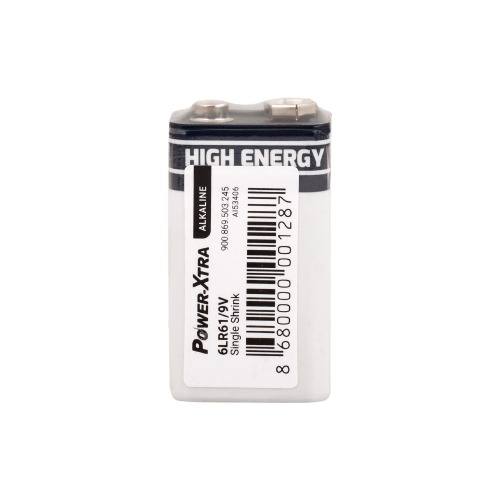 Power-Xtra 6LR61/9V Size Alkaline Battery - with Single Shrink - Power Xtra